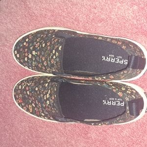 Floral Sperry Slip On Sneakers size 9